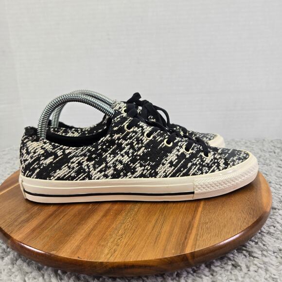 Converse Womens 9 CTAS All Star Ox Gemma Low Black White Oreo Y2K Daily Sneakers - Picture 3 of 12